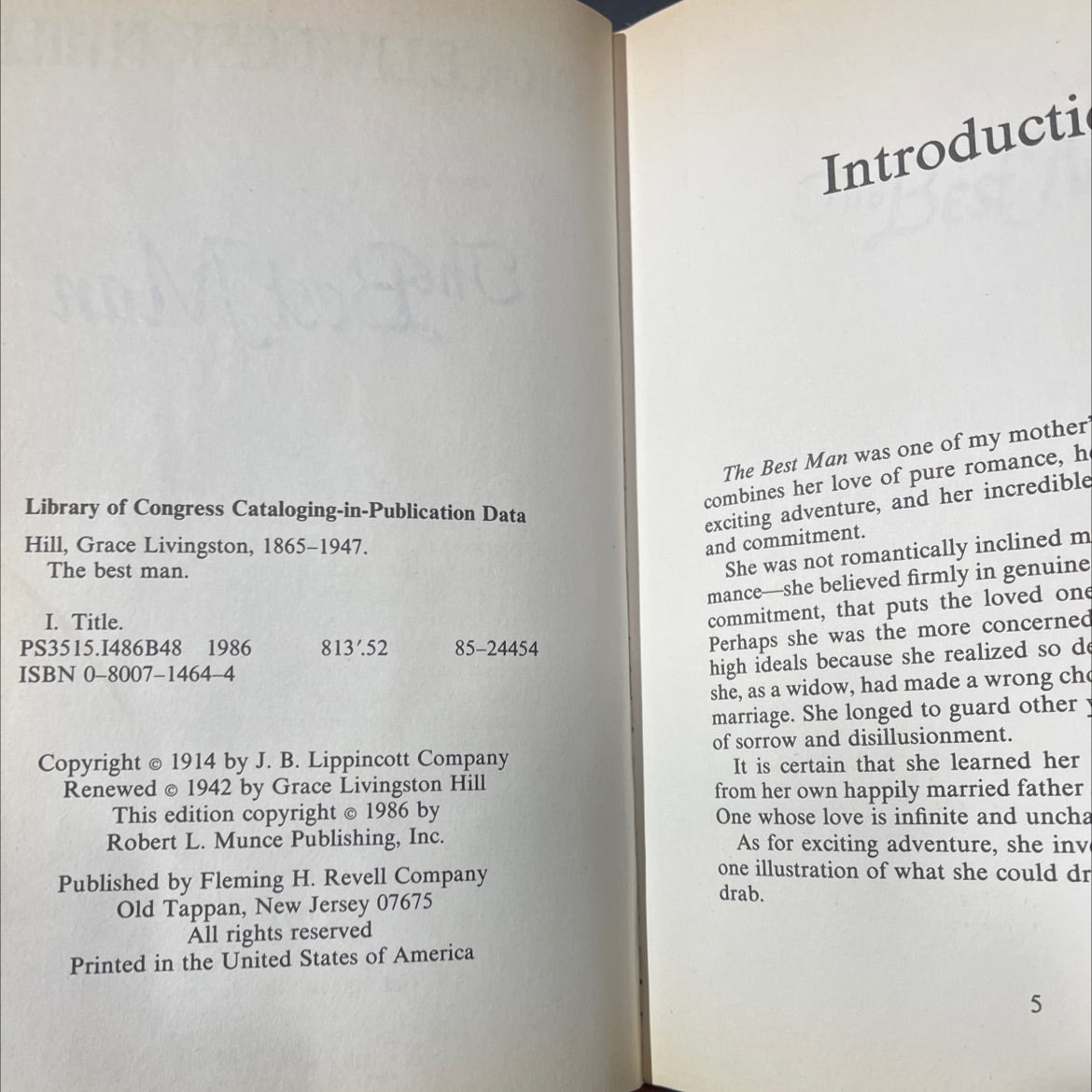 the best man book, by Grace Livingston Hill, 1986 Hardcover image 3