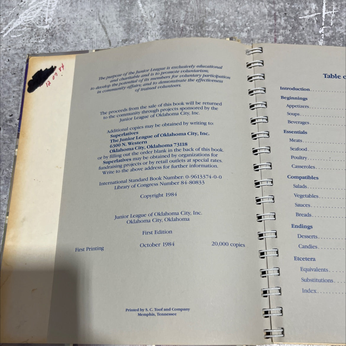 the best of oklahoma book, by The Junior League of Oklahoma City, Inc., 1984 Hardcover image 3