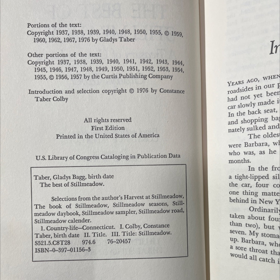 the best of stillmeadow: a treasury of country living book, by gladys taber, 1976 Hardcover image 3