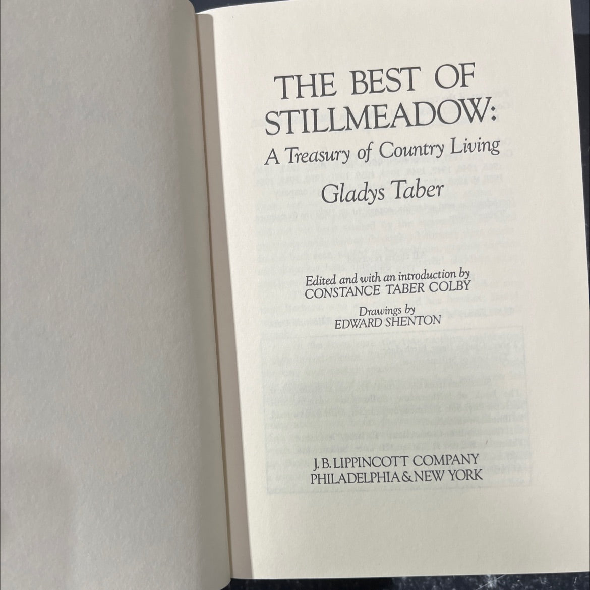 the best of stillmeadow: a treasury of country living book, by gladys taber, 1976 Hardcover image 2