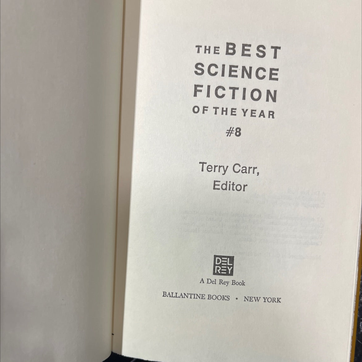 the best science fiction of the year #8 book, by terry carr, 1979 Hardcover image 2