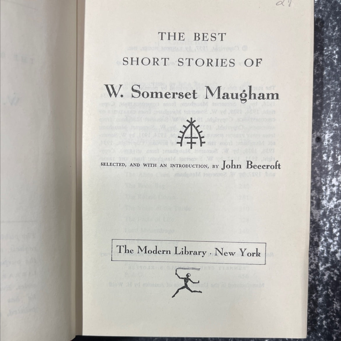 the best short stories of w. somerset maugham book, by w. somerset maugham, 1957 Hardcover image 2