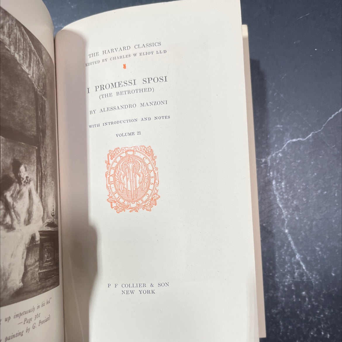 the betrothed book, by alessandro manzoni, 1909 Hardcover image 2