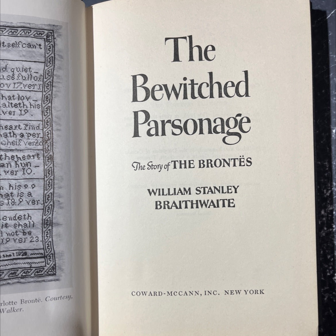 the bewitched parsonage the story of the brontës book, by william stanley braithwaite, 1950 Hardcover image 2
