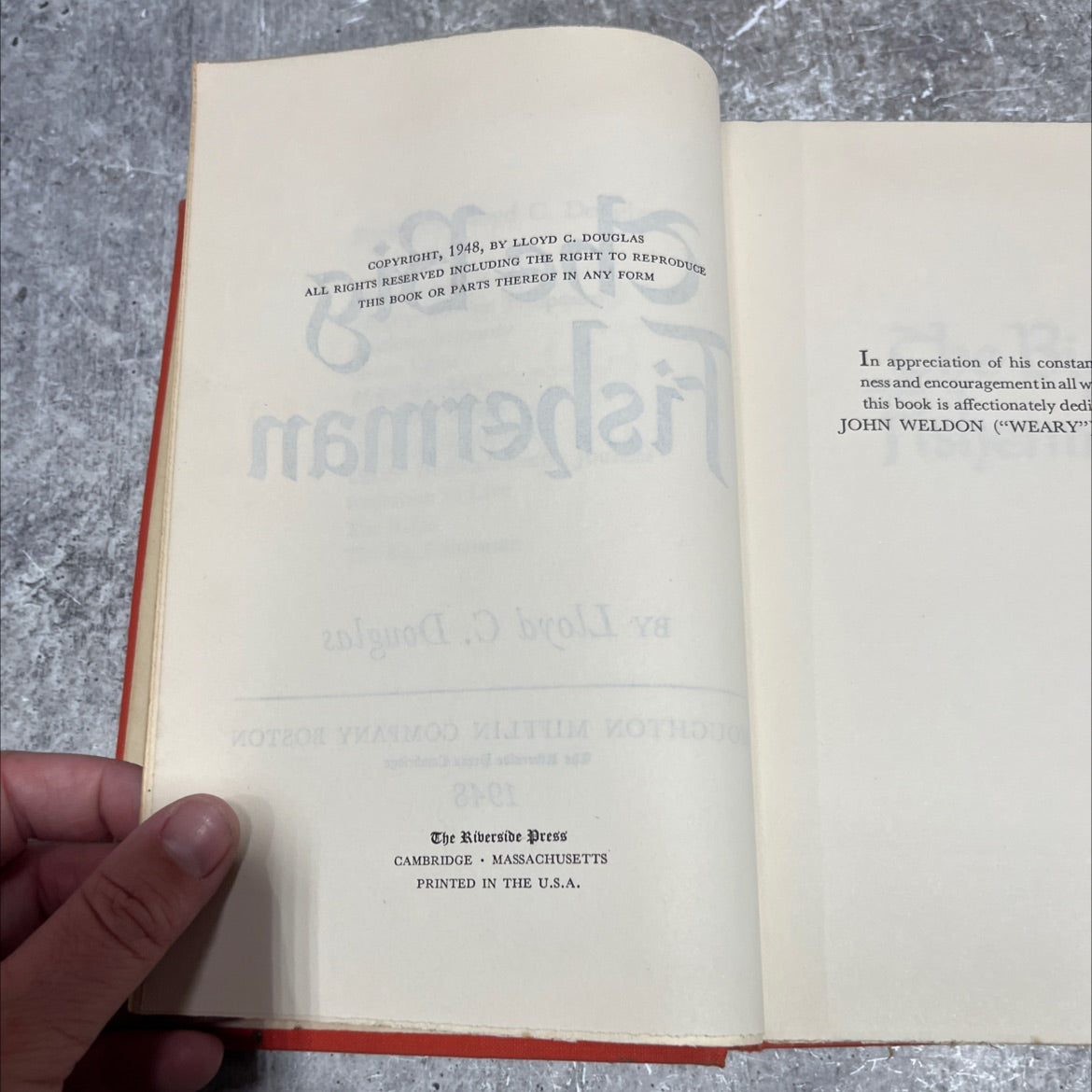 the big fisherman book, by lloyd c. douglas, 1948 Hardcover image 3