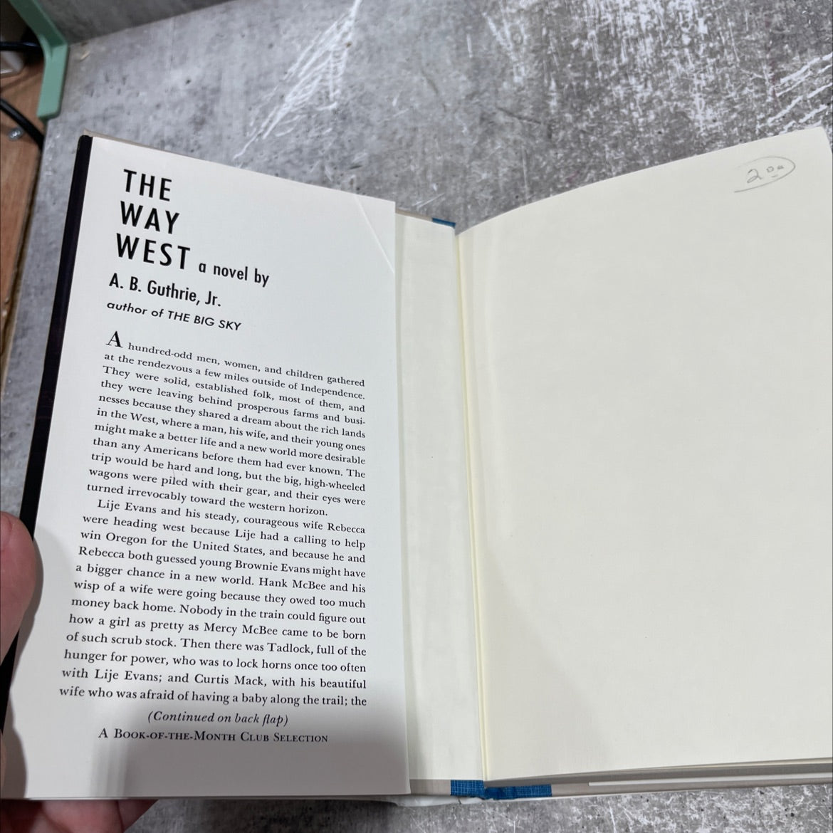 the big sky book, by A. B. Guthrie, Jr., 1949 Hardcover image 4