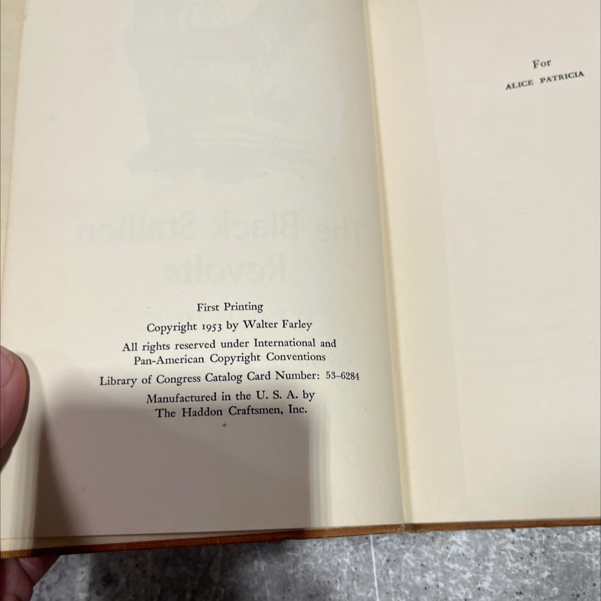 the black stallion revolts book, by walter farley, 1953 Hardcover image 3