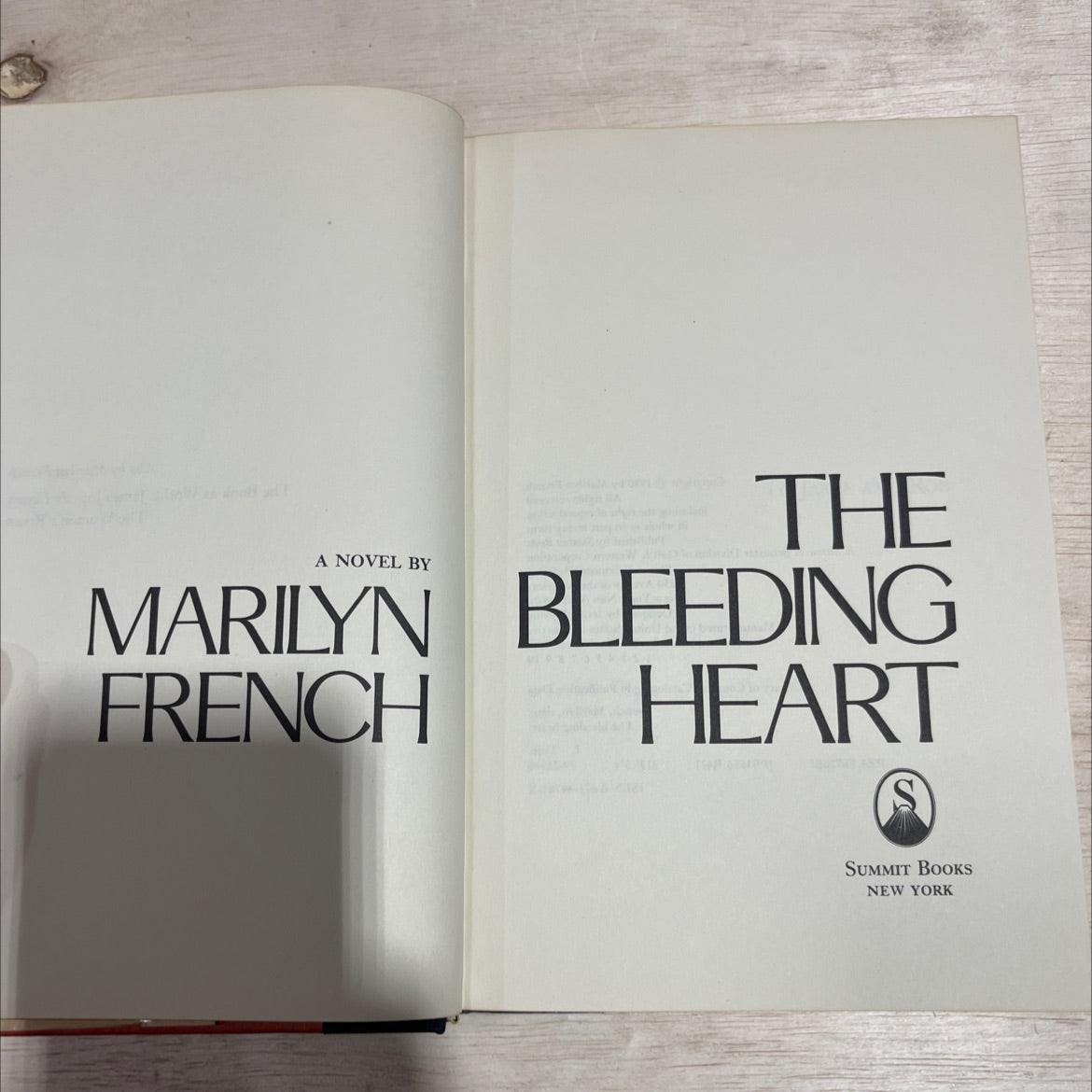 the bleeding heart book, by marilyn french, 1980 Hardcover image 2