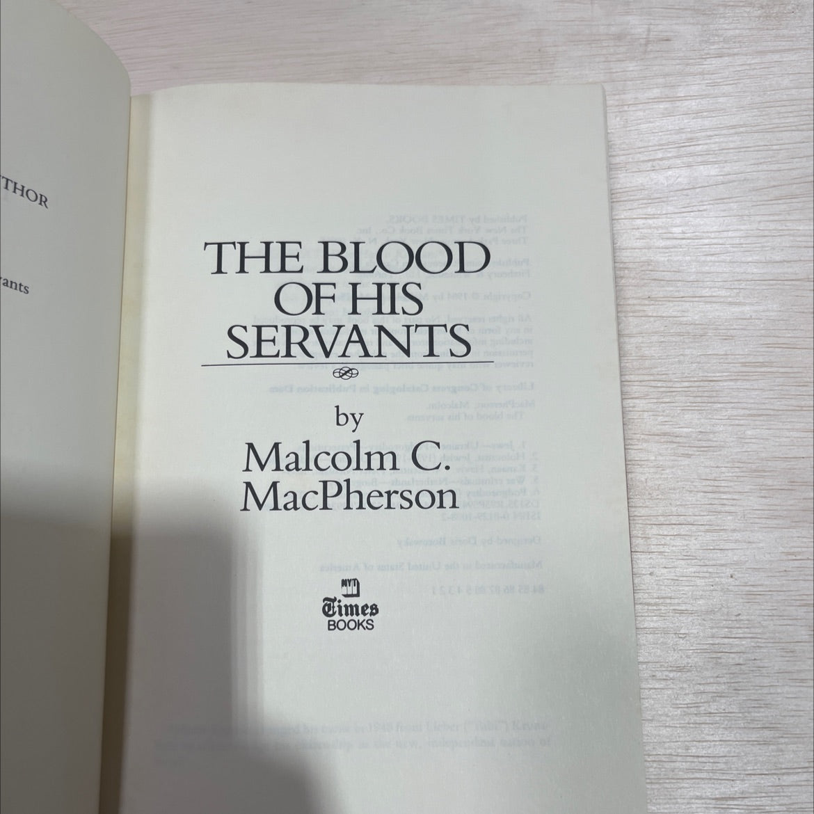 the blood of his servants book, by Malcolm C. MacPherson, 1984 Hardcover image 2