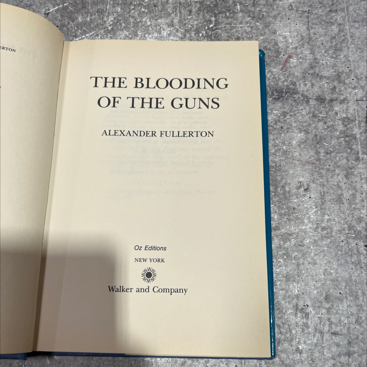 the blooding of the guns book, by alexander fullerton, 1984 Hardcover image 2