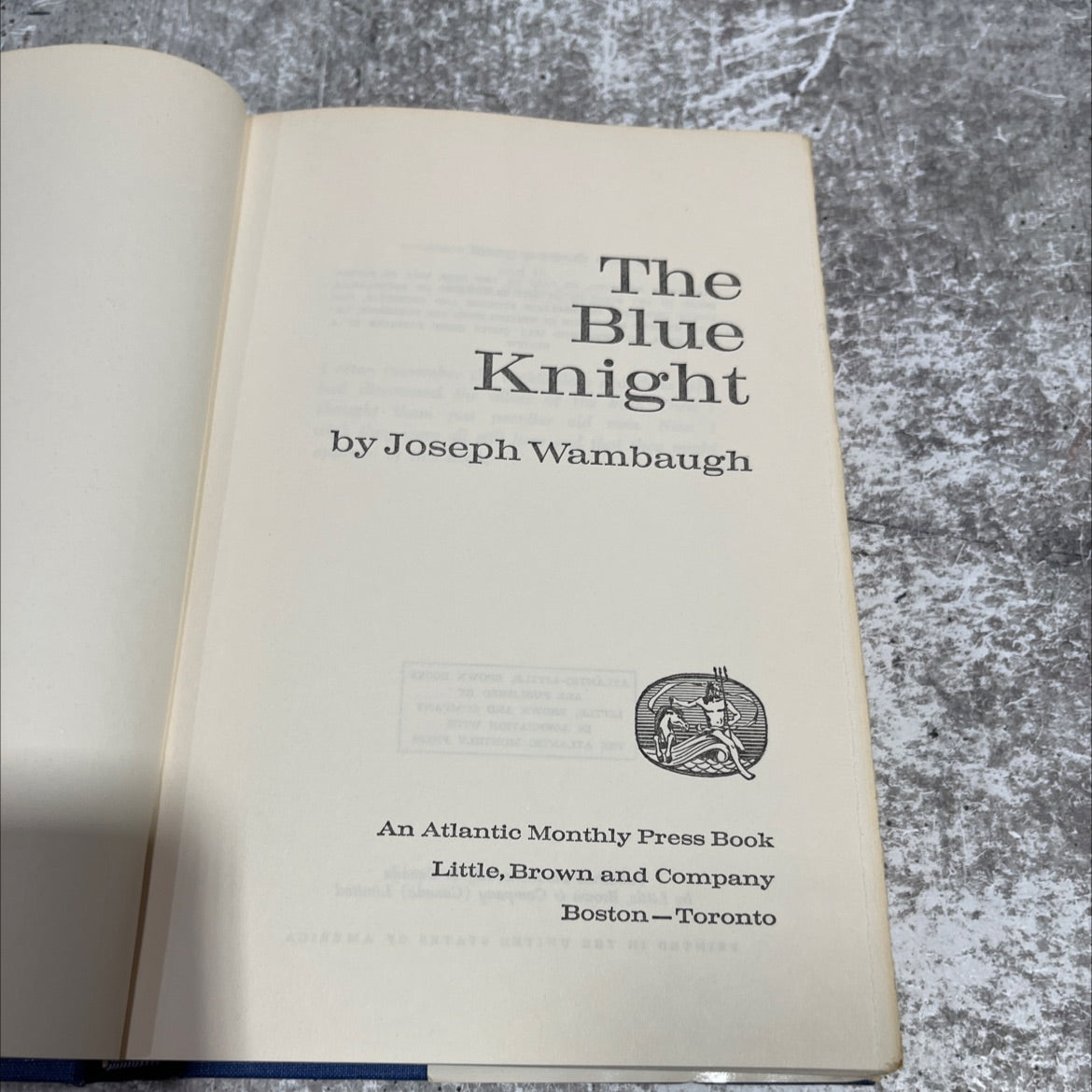 the blue knight book, by joseph wambaugh, 1972 Hardcover image 2