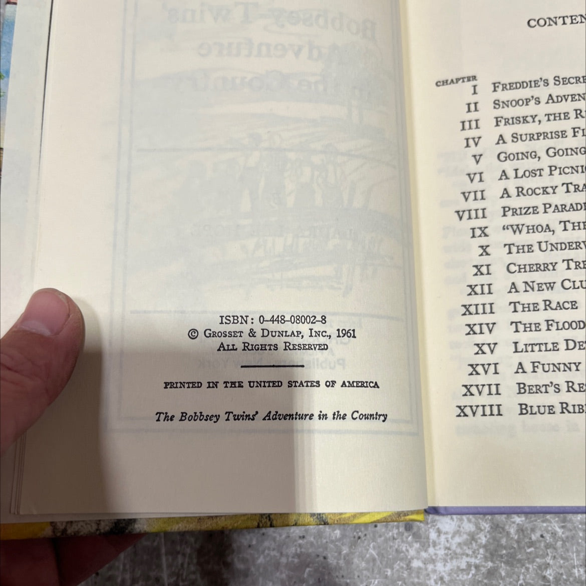 the bobbsey twins' adventure in the country book, by laura lee hope, 1961 Hardcover image 3