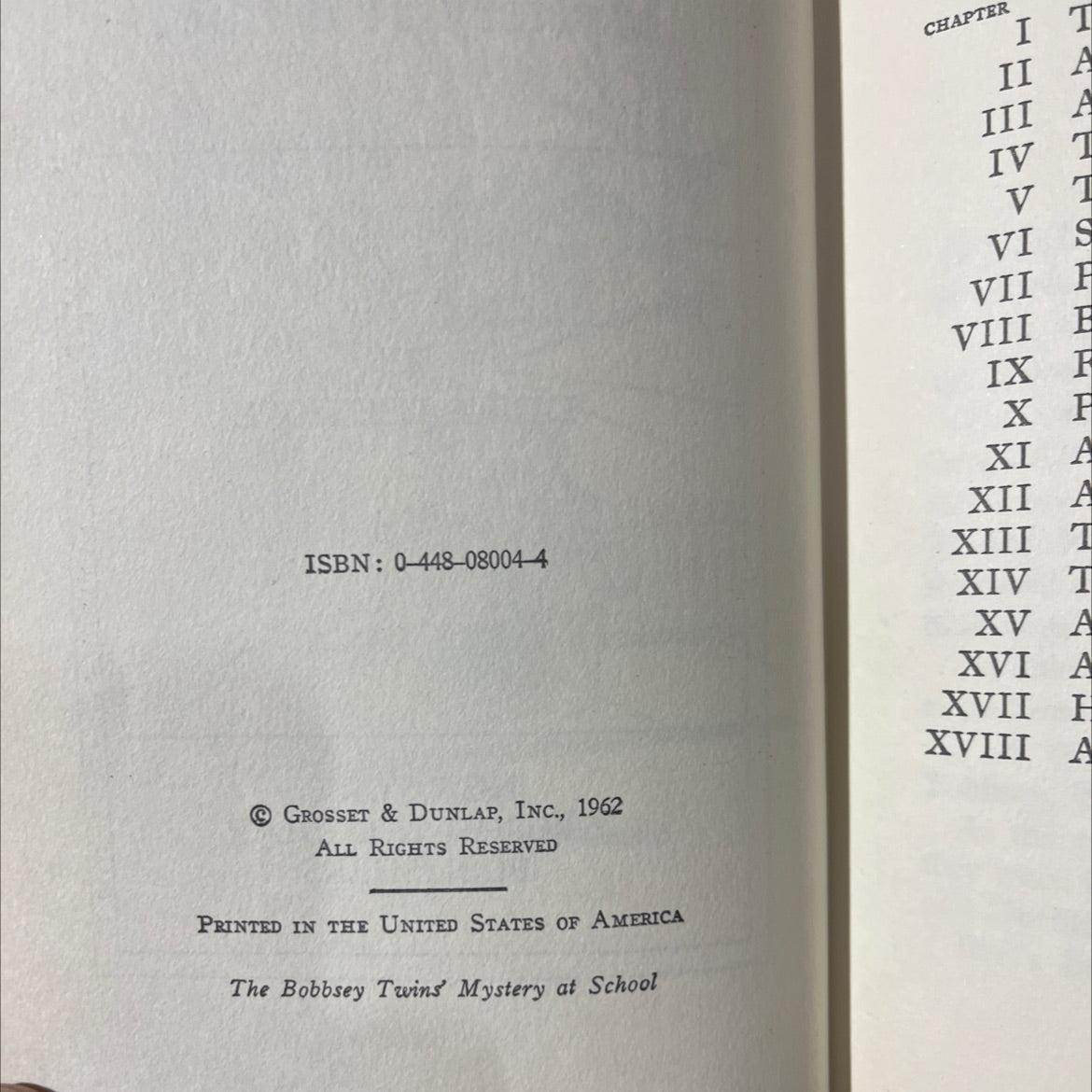 the bobbsey twins' mystery at school book, by laura lee hope, 1962 Hardcover image 3