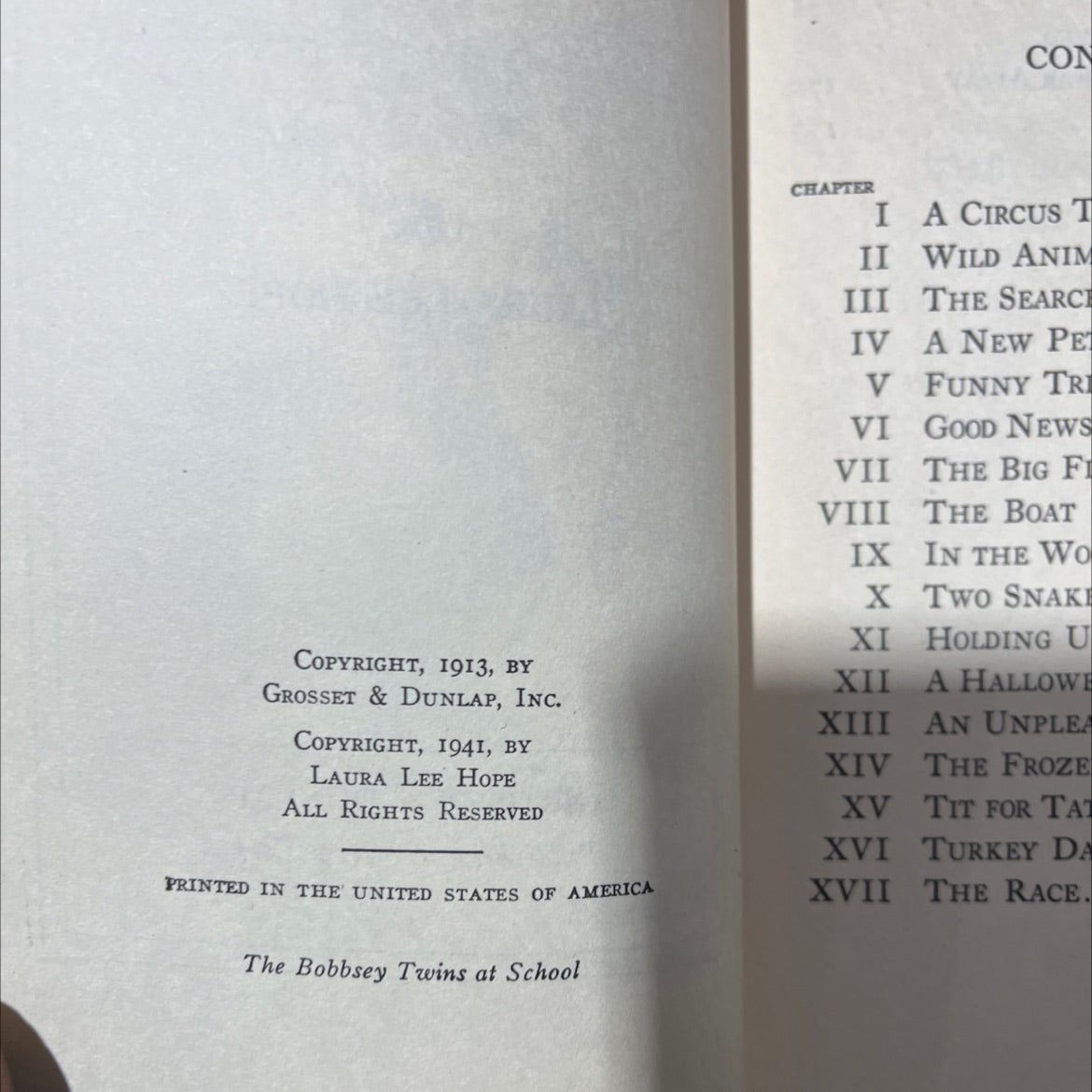 the bobbsey twins at school book, by laura lee hope, 1941 Hardcover image 3