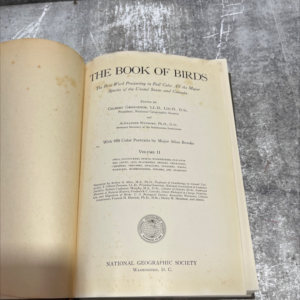 the book of birds book, by gilbert grosvenor, alexander wetmore, 1937 Hardcover image 2