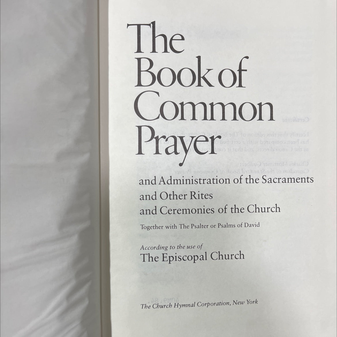 the book of common prayer book, by Charles Mortimer Guilbert, 1979 Hardcover image 2