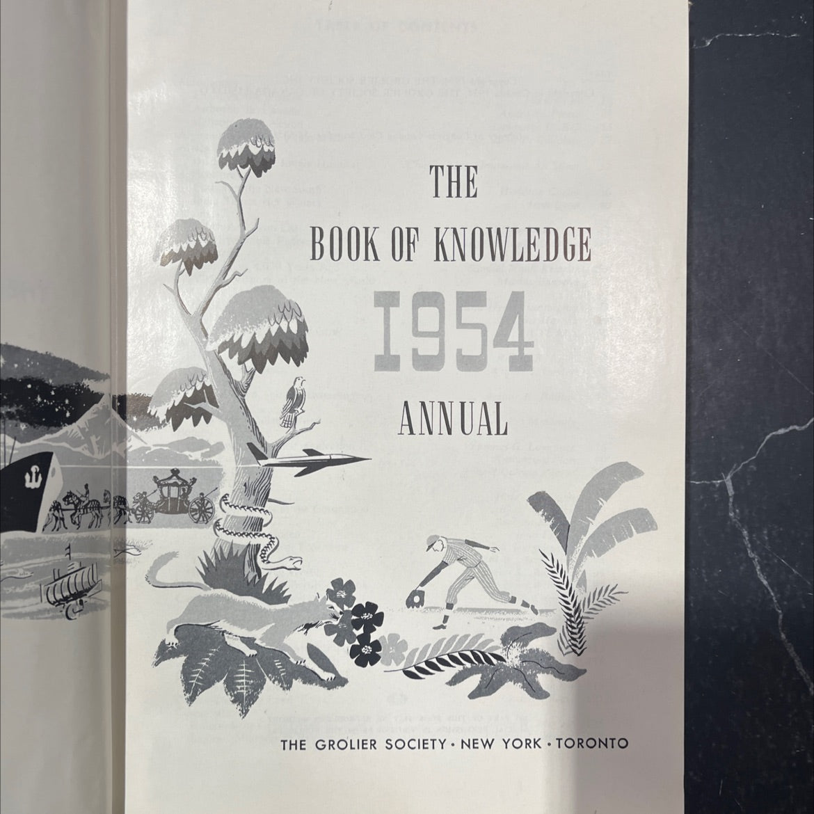 the book of knowledge 1954 annual book, by unknown, 1954 Hardcover image 2