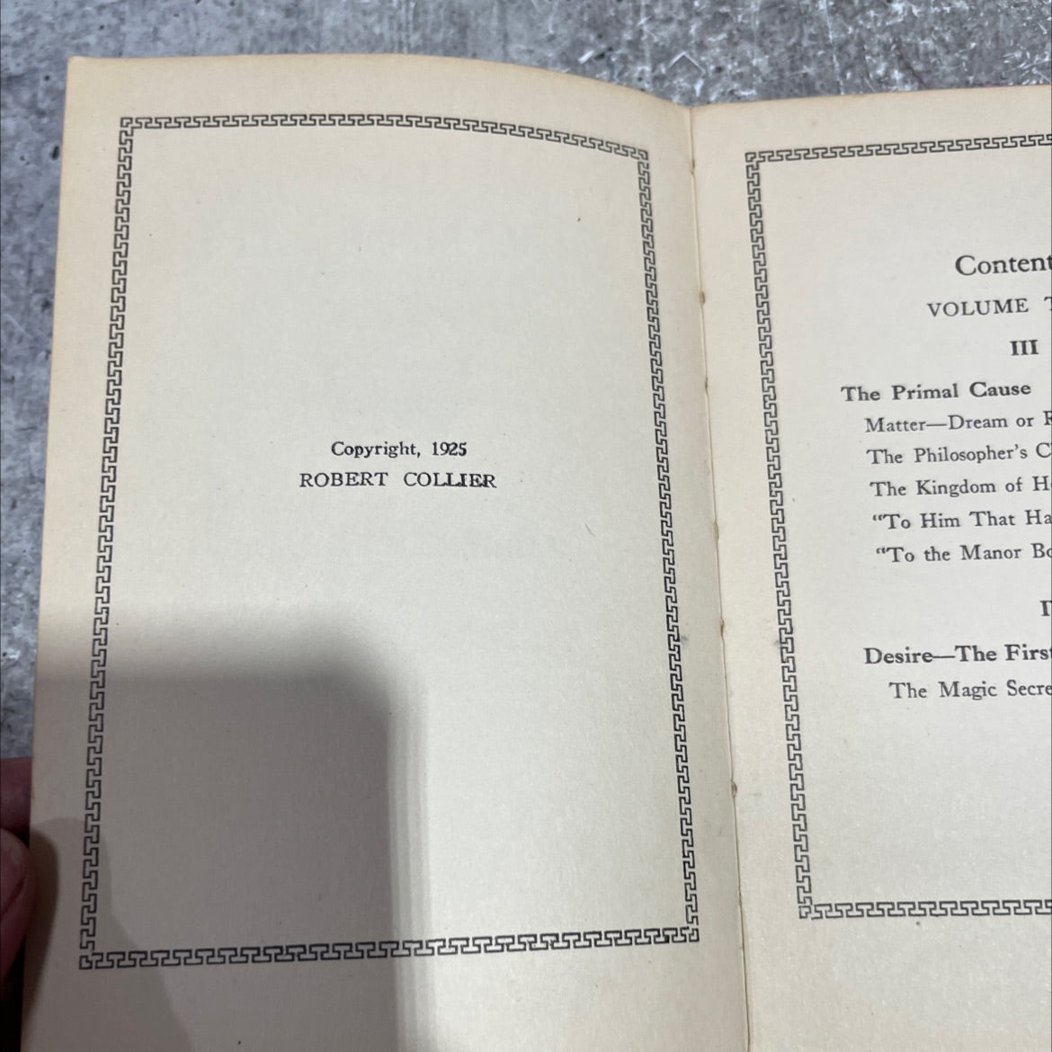 the book of life in seven volumes volume two book, by robert collier, 1925 Hardcover image 3