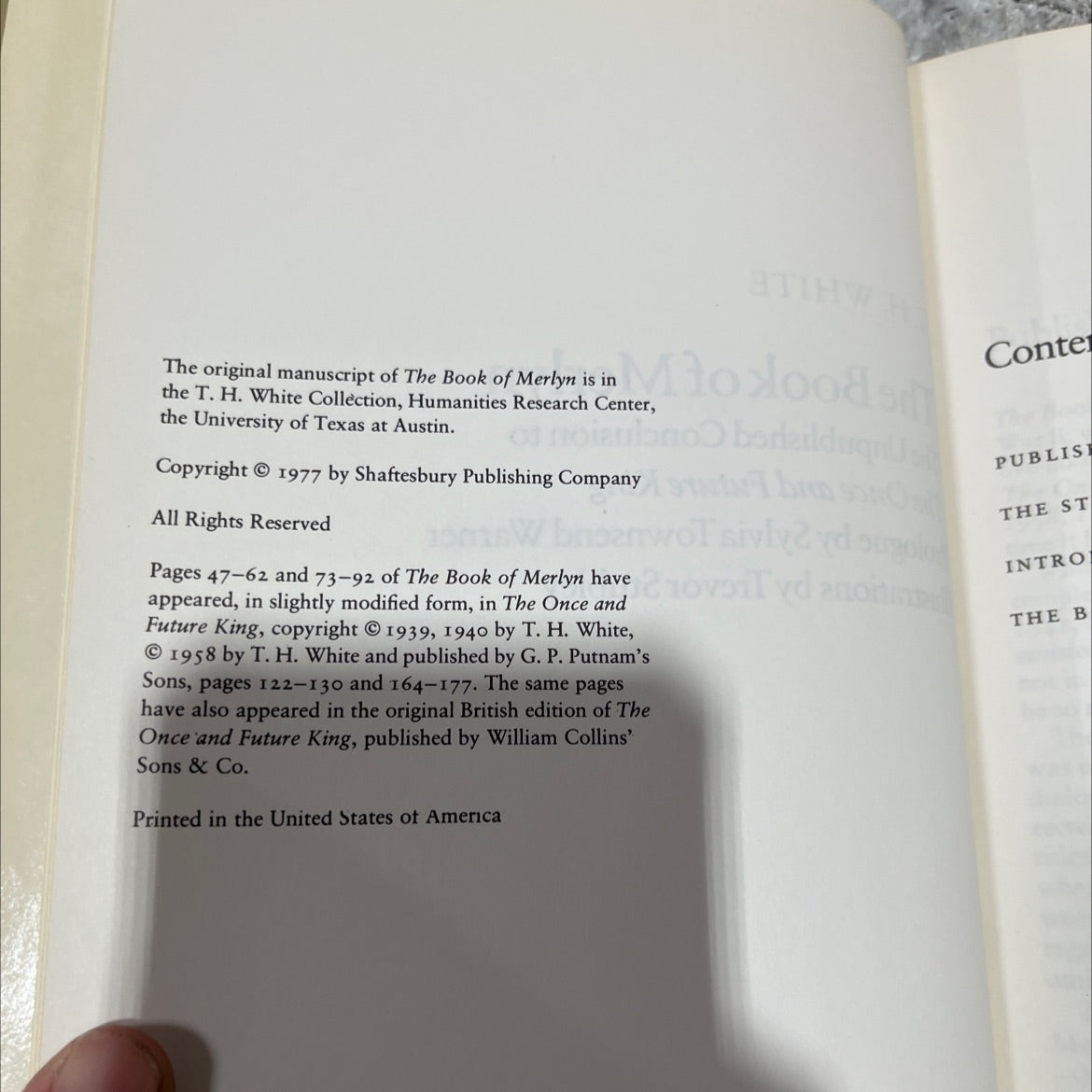 the book of merlyn the unpublished conclusion to the once and future king book, by T. H. White, 1977 Hardcover image 3