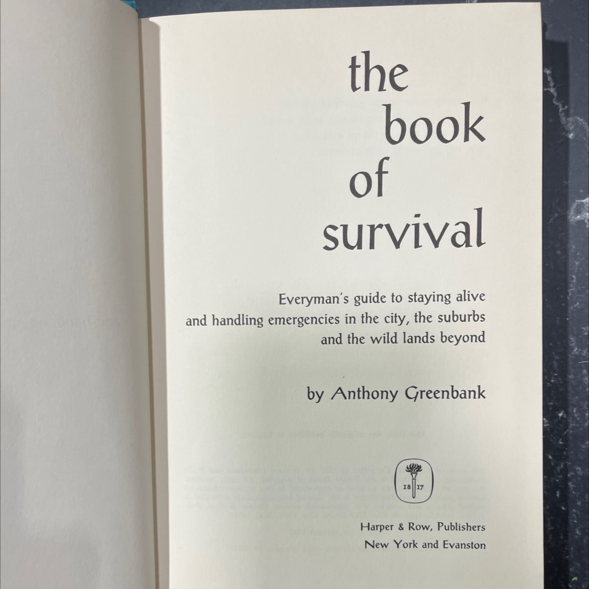 the book of survival book, by Anthony Greenbank, 1968 Hardcover image 2