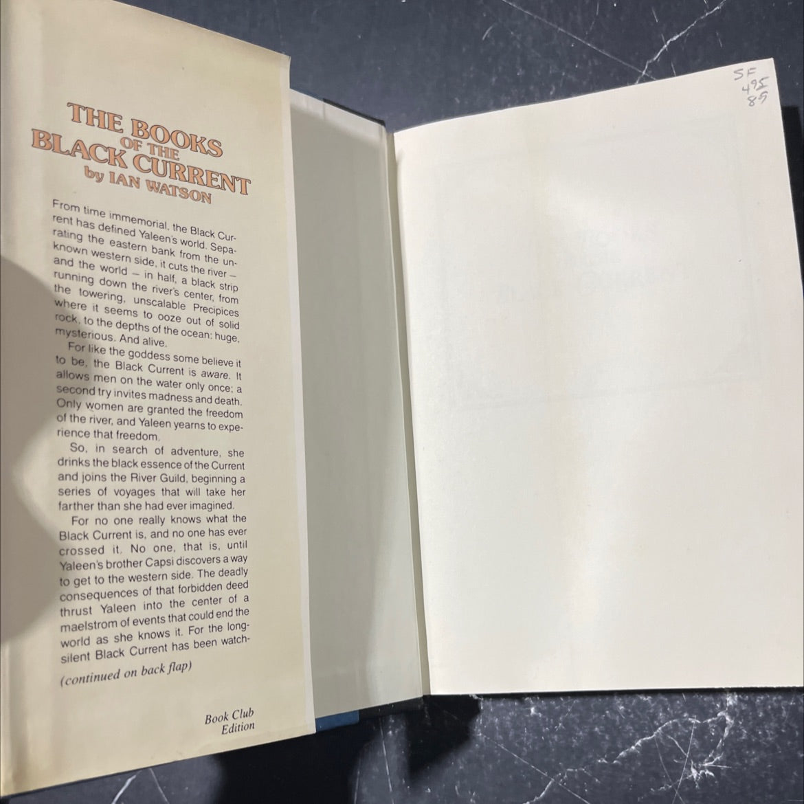 the books of the black gurrent book, by ian watson, 1985 Hardcover image 4