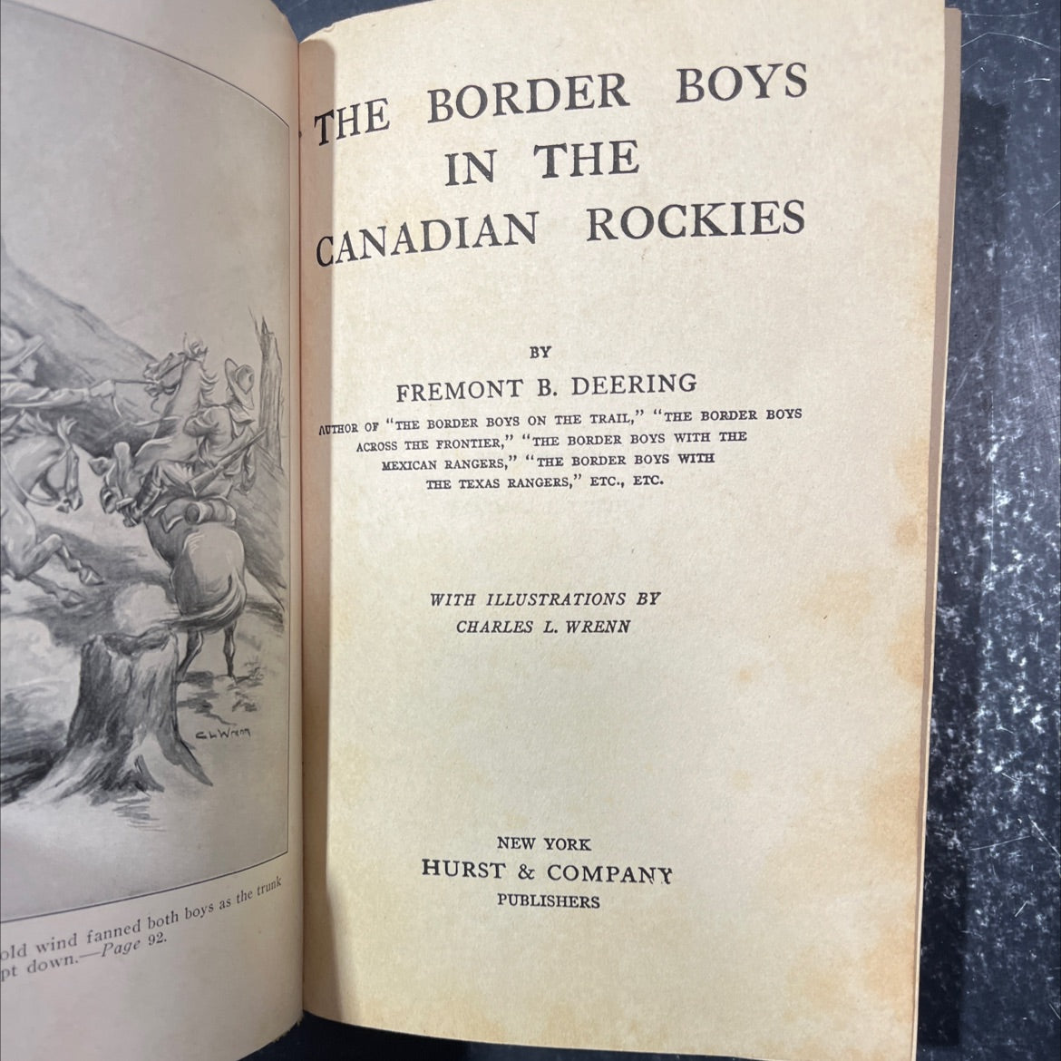 the border boys in the canadian rockies book, by fremont b. deering, 1913 Hardcover image 2