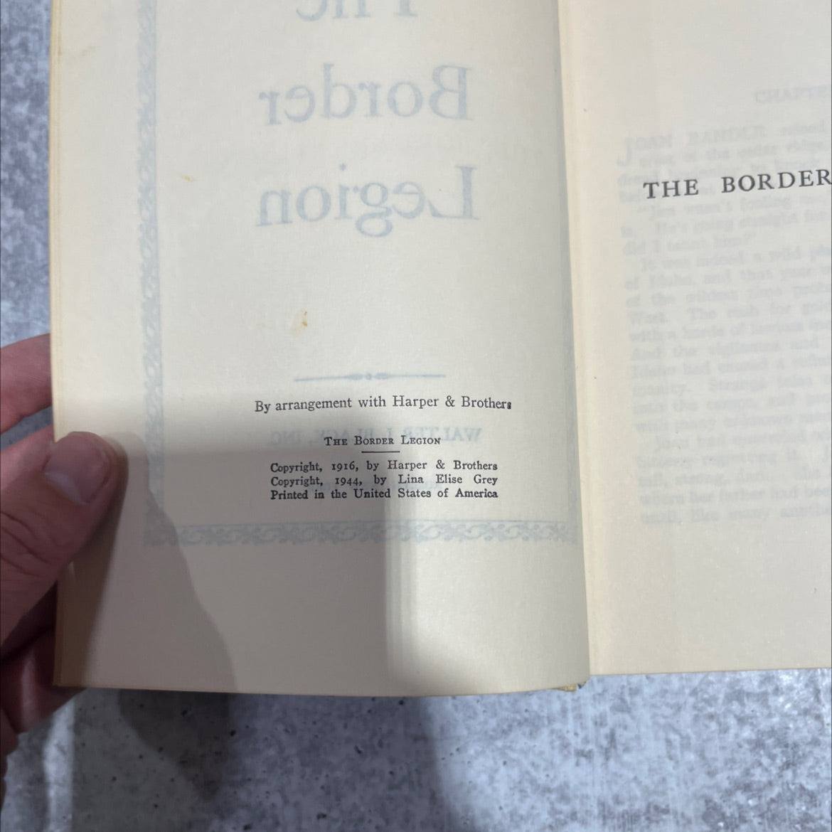 the border legion book, by zane grey, 1944 Hardcover image 3