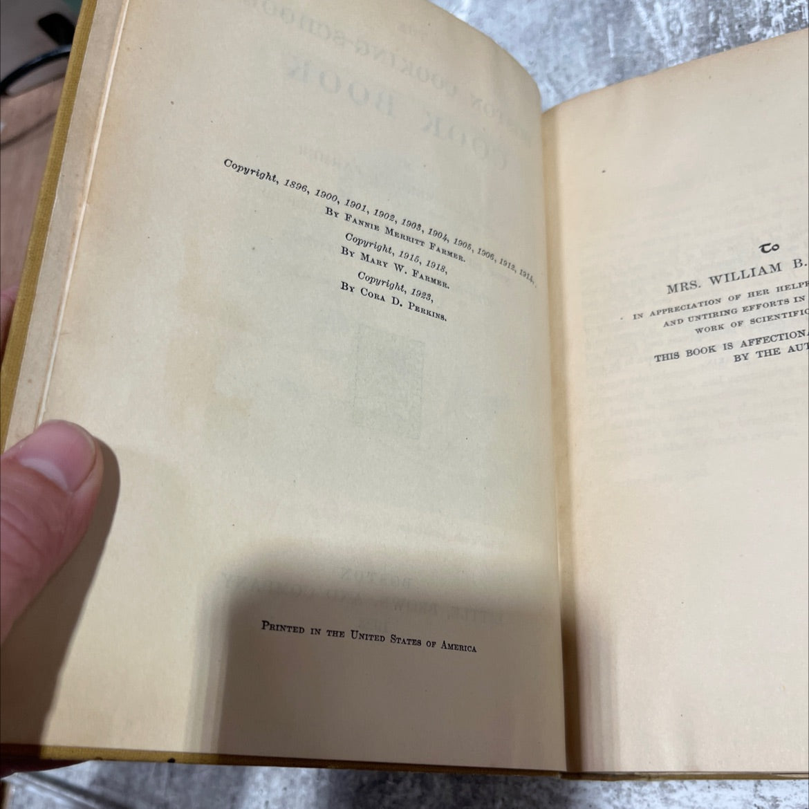 the boston cooking-school cook book book, by fannie merritt farmer, 1923 Hardcover image 3