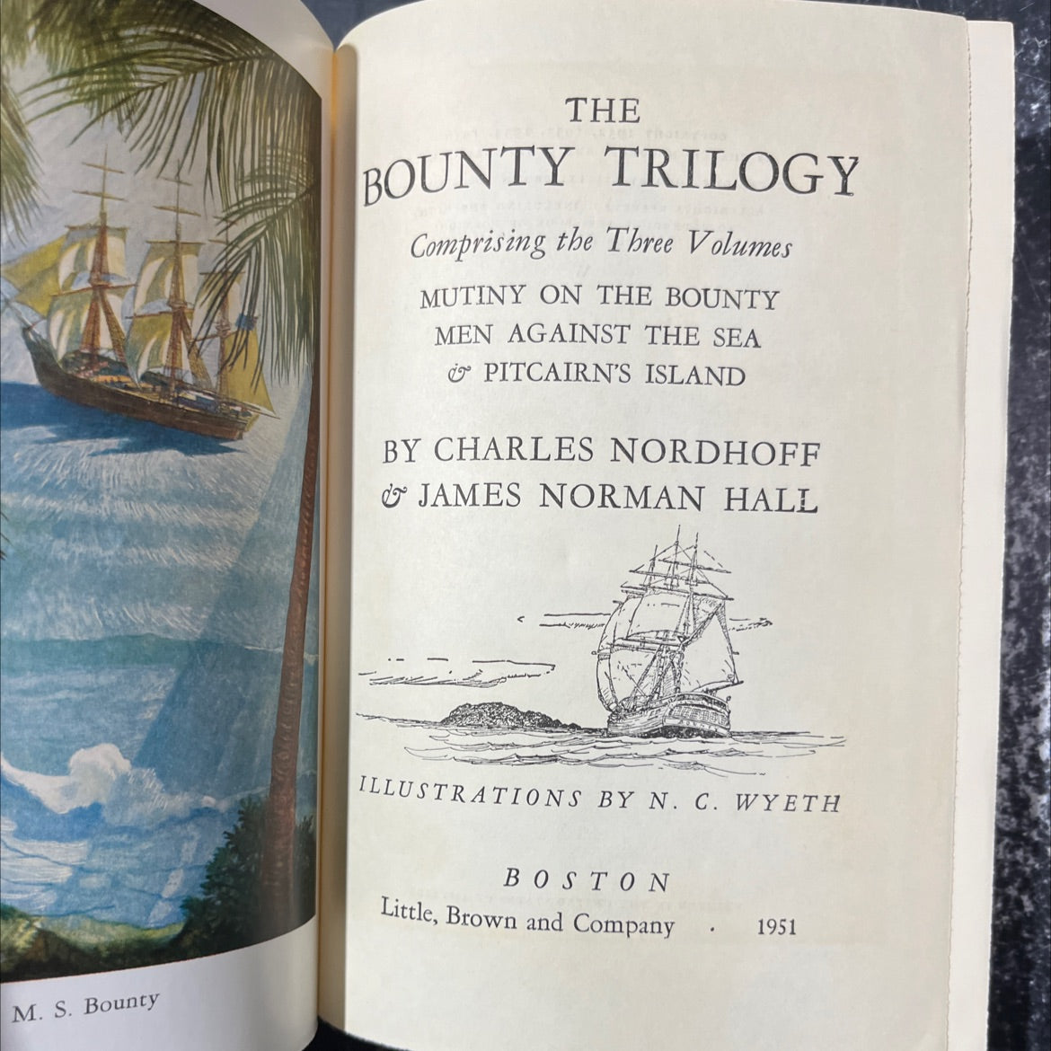 the bounty trilogy comprising the three volumes mutiny on the bounty men against the sea & pitcairn's island book, by image 2
