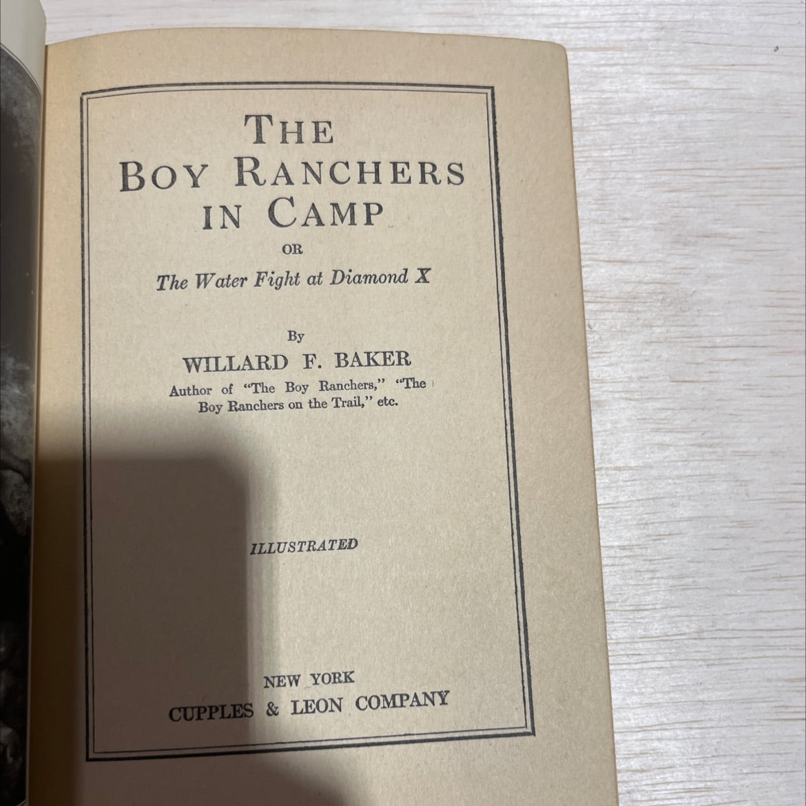 the boy ranchers in camp or the water fight at diamond x book, by willard f. baker, 1921 Hardcover image 2