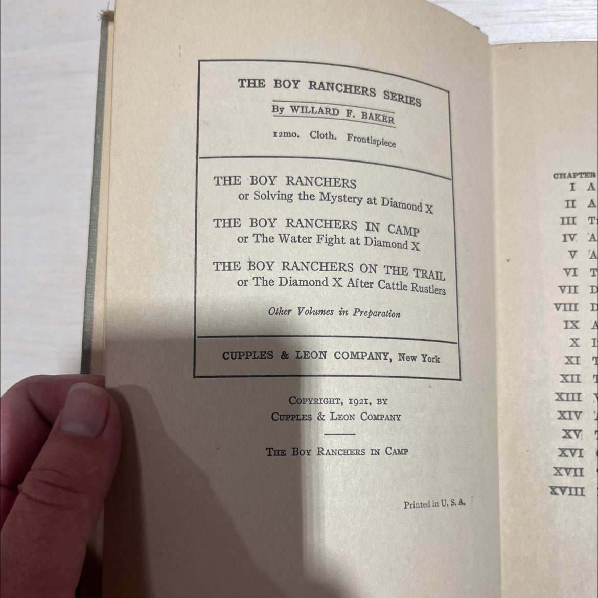 the boy ranchers in camp or the water fight at diamond x book, by willard f. baker, 1921 Hardcover image 3