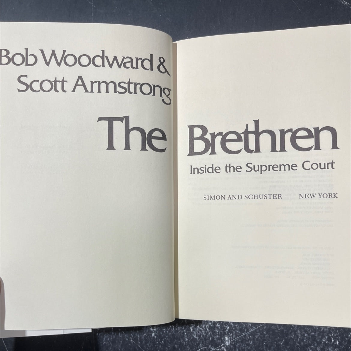 the brethren inside the supreme court book, by Bob Woodward & Scott Armstrong, 1979 Hardcover image 2