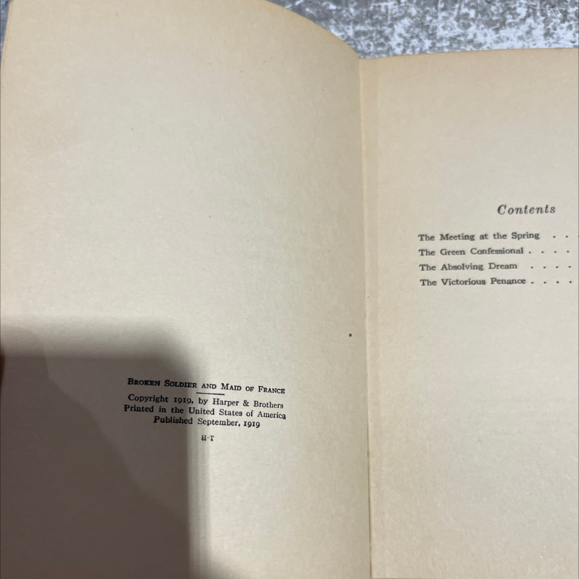 the broken soldier and the maid of france book, by henry van dyke, 1919 Hardcover image 3