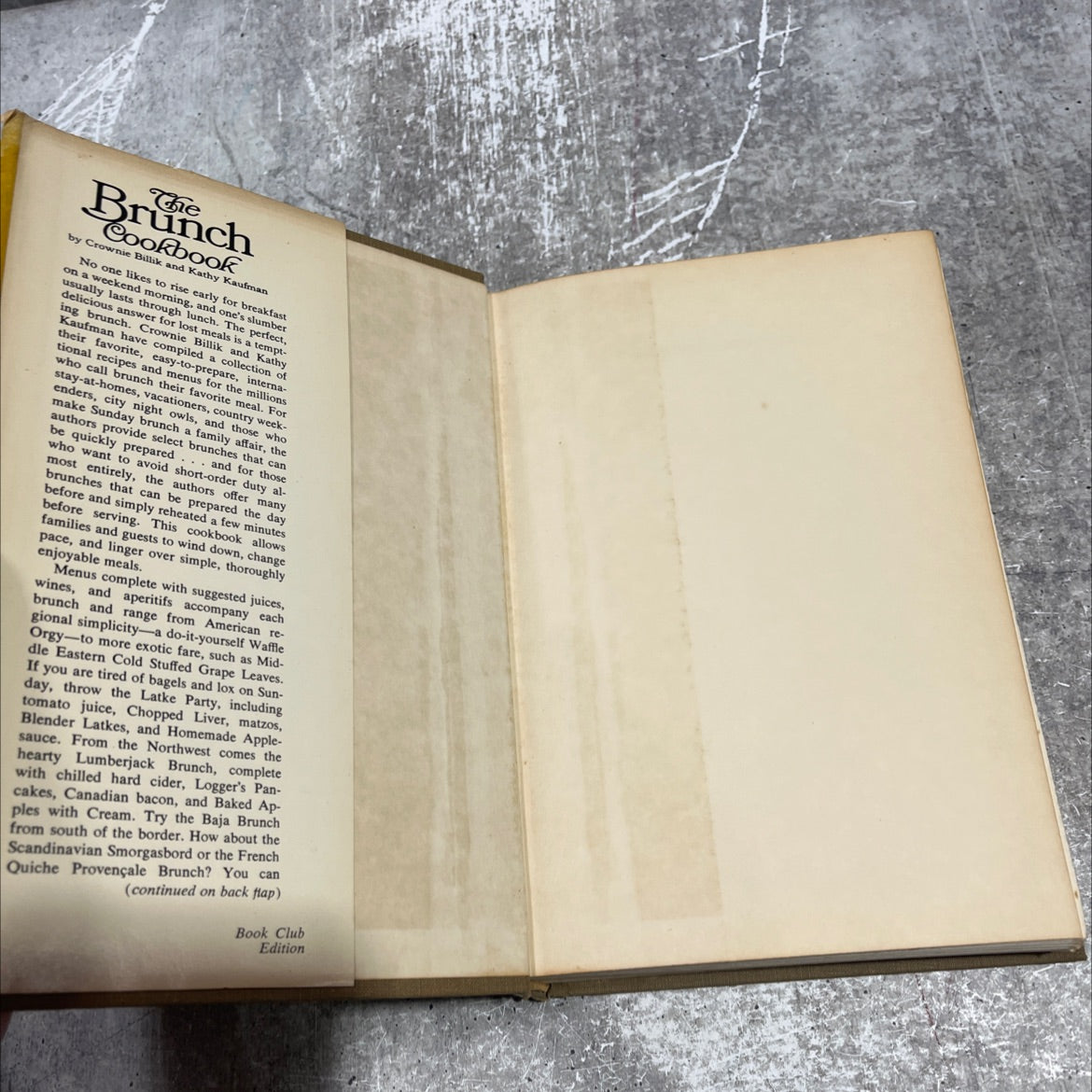 the brunch cookbook book, by crownie billik and kathy kaufman, 1972 Hardcover image 4