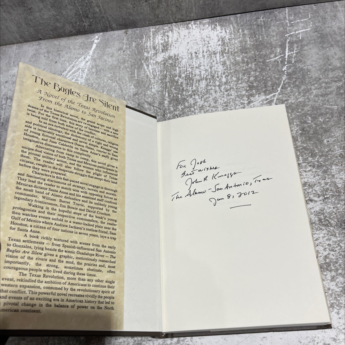 SIGNED the bugles are silent a novel of the texas revolution book, by john r. knaggs, 2005 Hardcover image 4