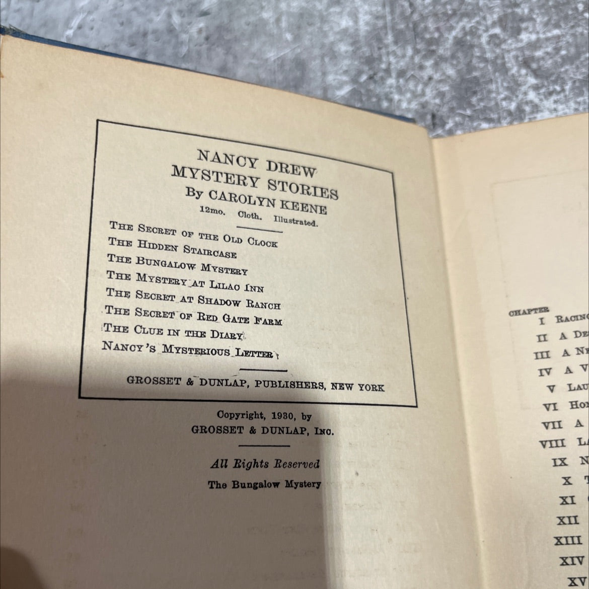 the bungalow mystery book, by carolyn keene, 1930 Hardcover image 3
