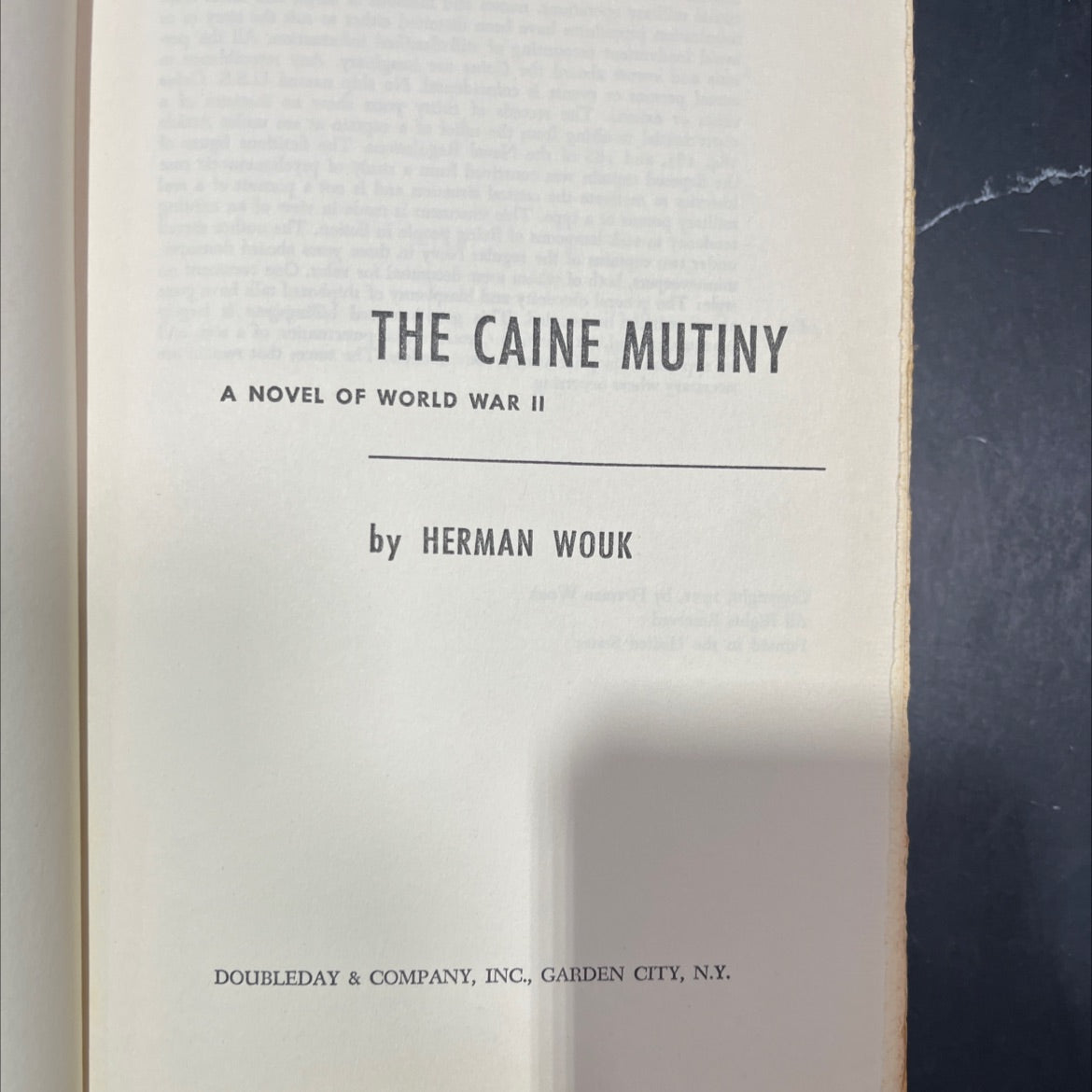 the caine mutiny a novel of world war ii book, by herman wouk, 1951 Hardcover image 2