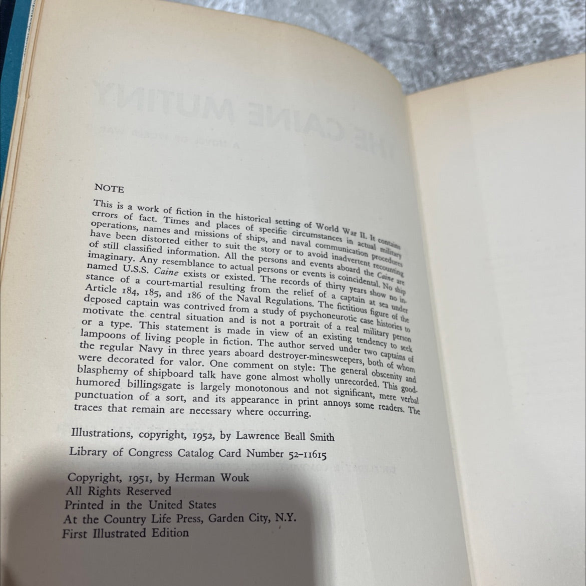 the caine mutiny a novel of world war ii book, by herman wouk, 1952 Hardcover image 3