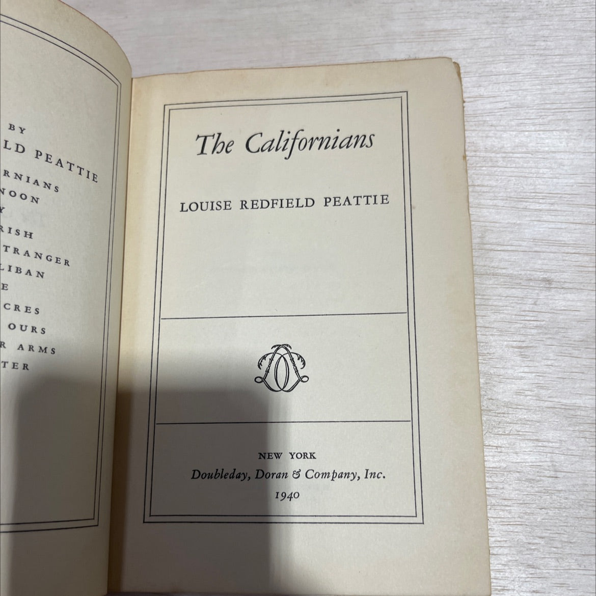 the californians book, by louise redfield peattie, 1940 Hardcover image 2