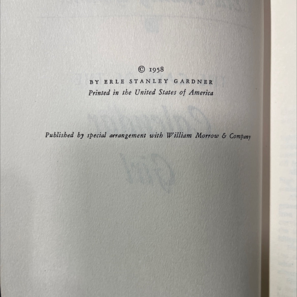 the case of the calendar girl book, by erle stanley gardner, 1958 Hardcover image 3