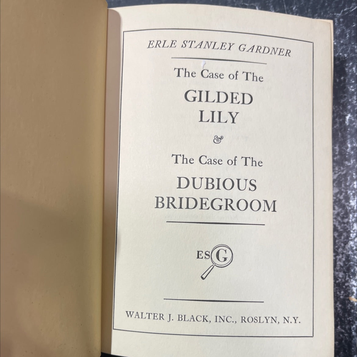 the case of the gilded lily / the case of the dubious bridegroom book, by erle stanley gardner, 1956 Hardcover image 2