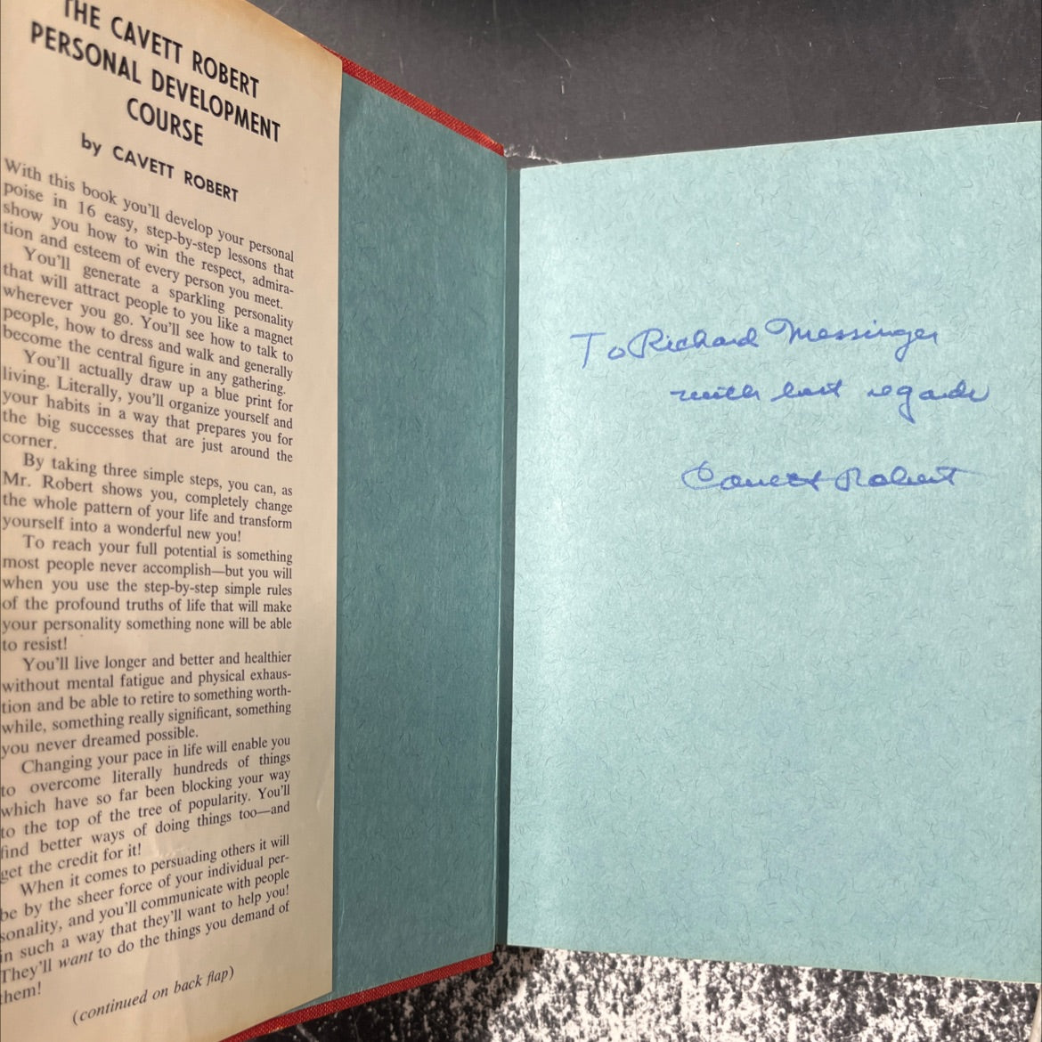 SIGNED the cavett robert personal development course book, by cavett robert, 1966 Hardcover, Vintage image 4