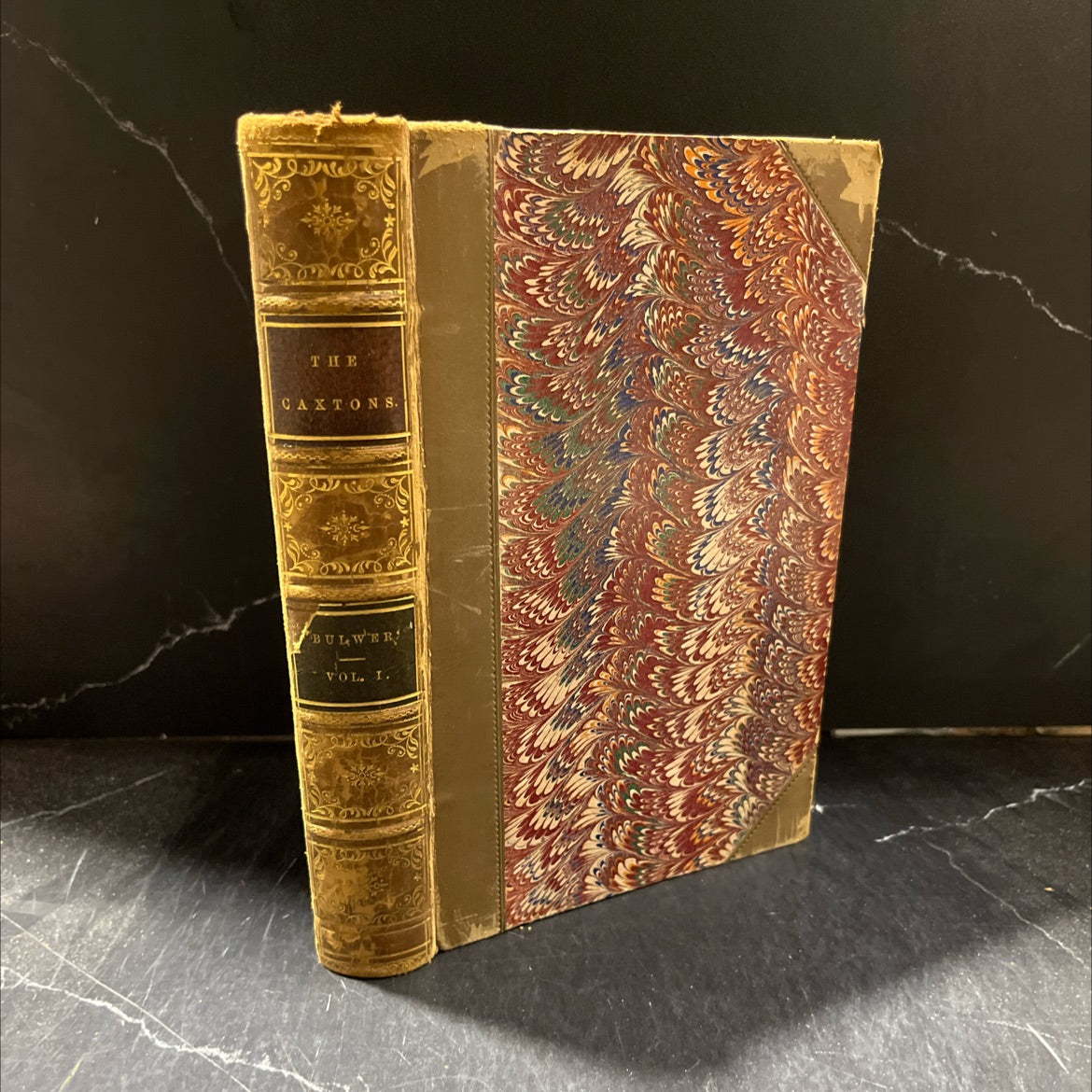 the caxtons a family picture book, by sir edward bulwer lytton, 1867 Leather image 1