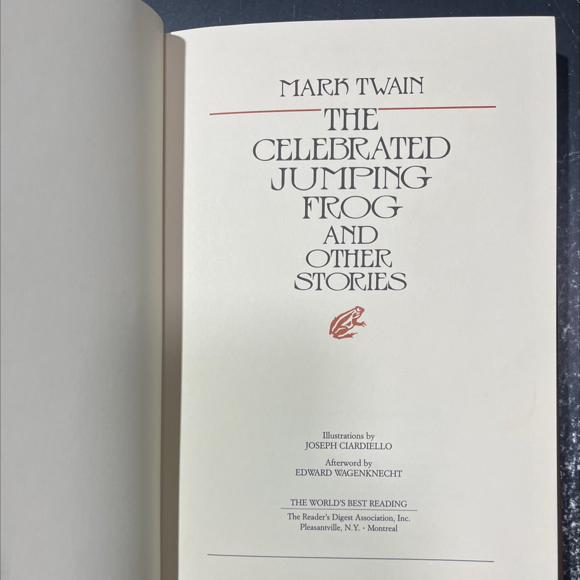 the celebrated jumping frog and other stories book, by mark twain, 1992 Hardcover image 2