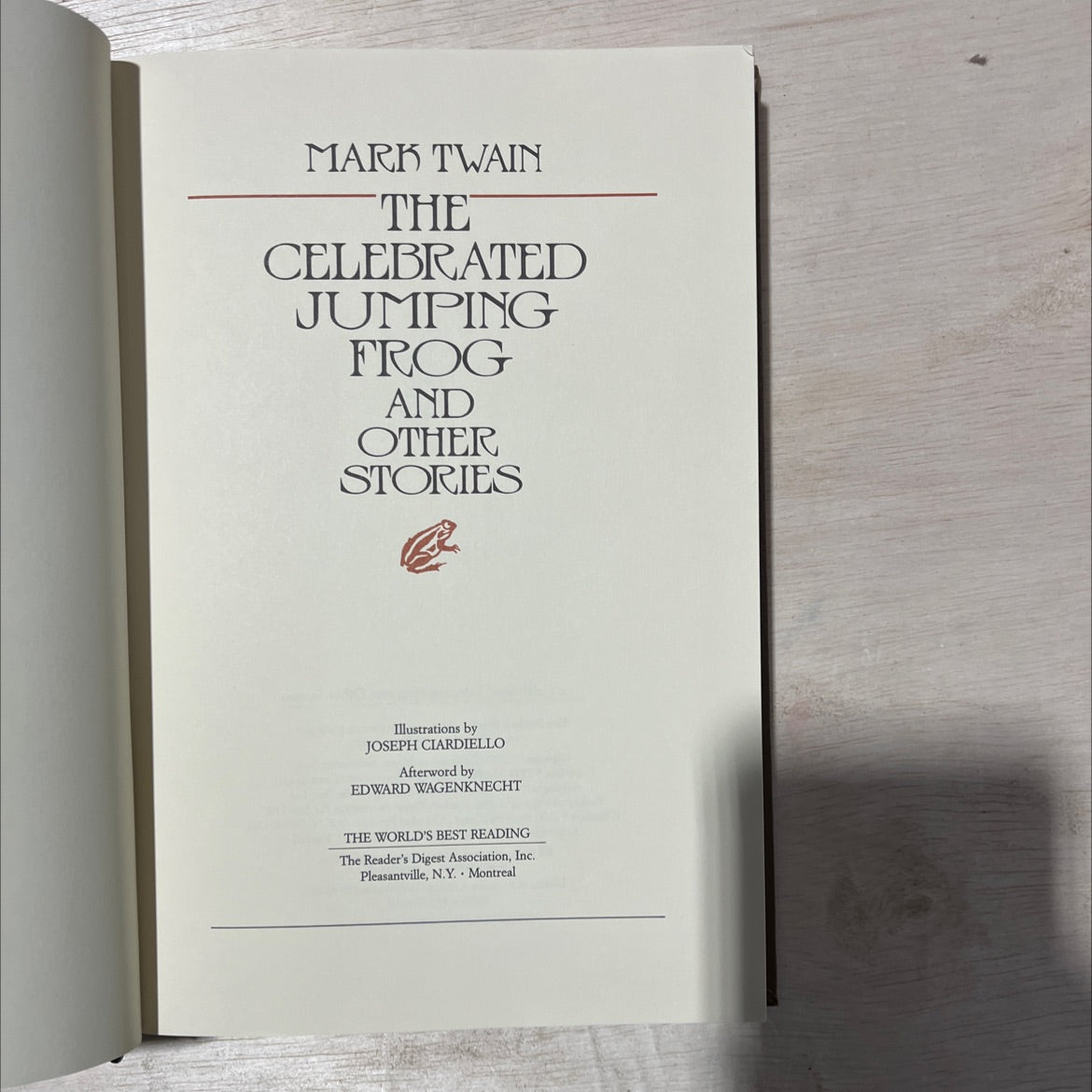 the celebrated jumping frog and other stories book, by mark twain, 1992 Hardcover image 2