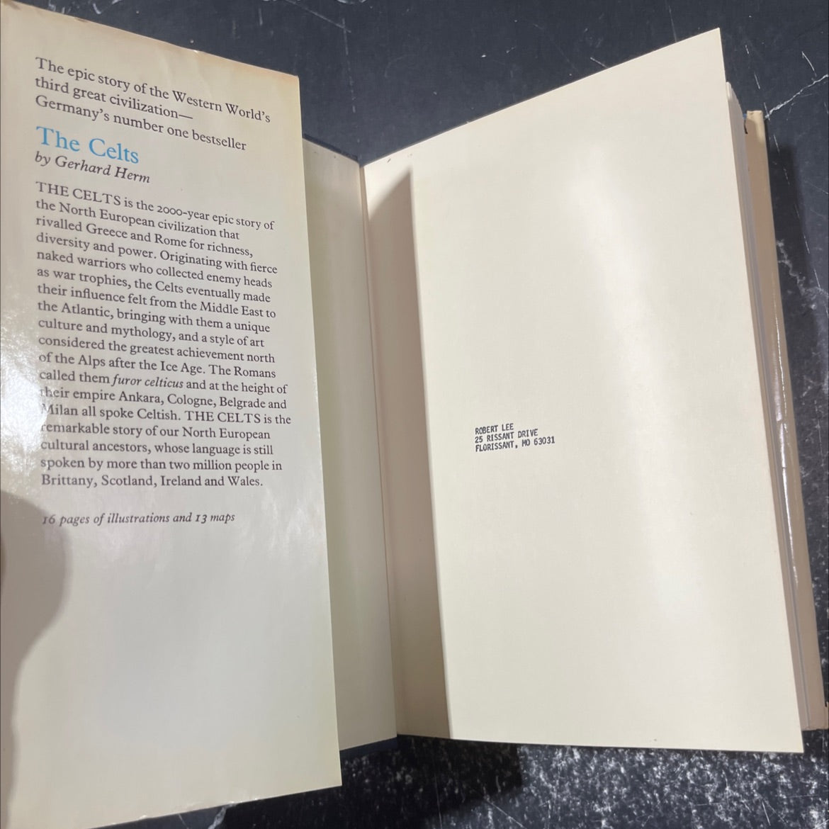 the celts the people who came out of the darkness book, by gerhard herm, 1977 Hardcover image 4