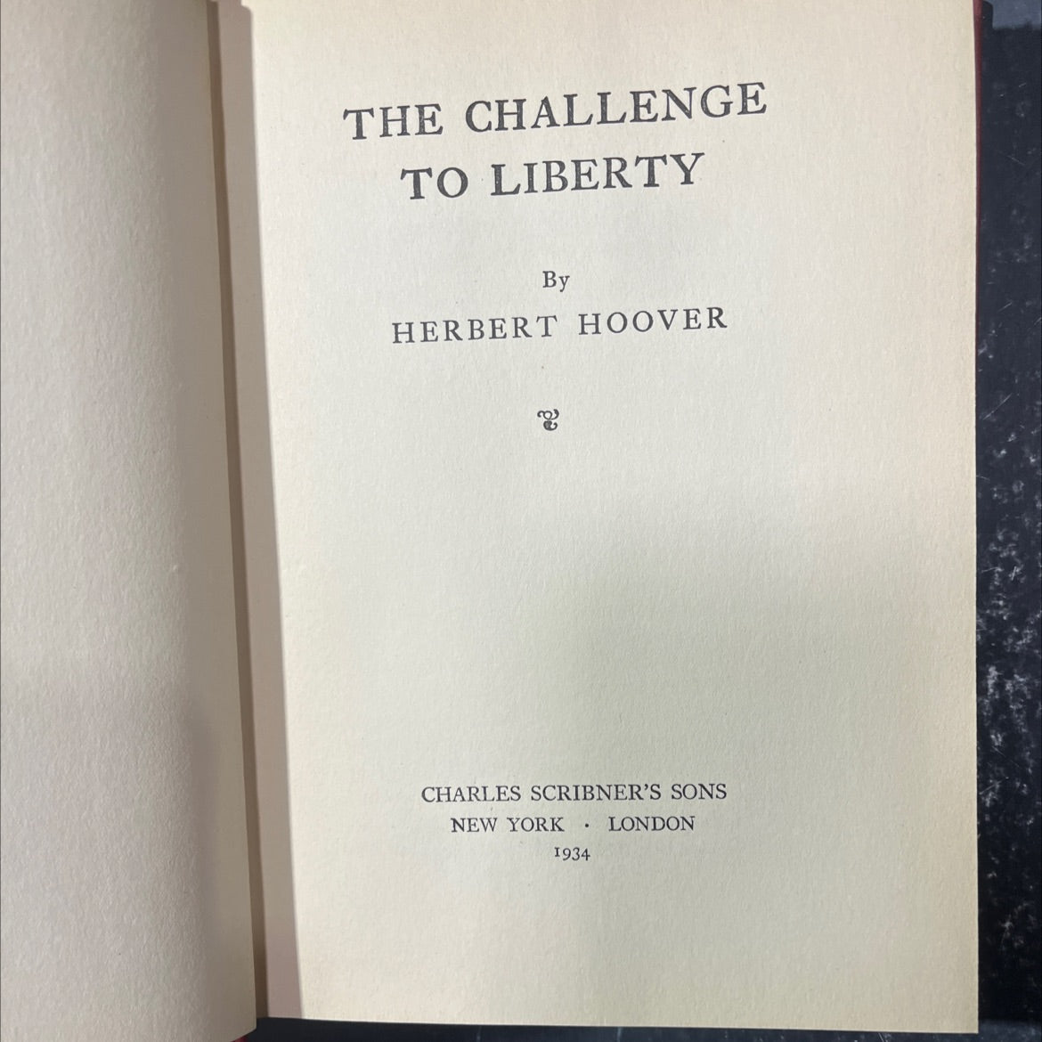 the challenge to liberty book, by herbert hoover, 1934 Hardcover image 2