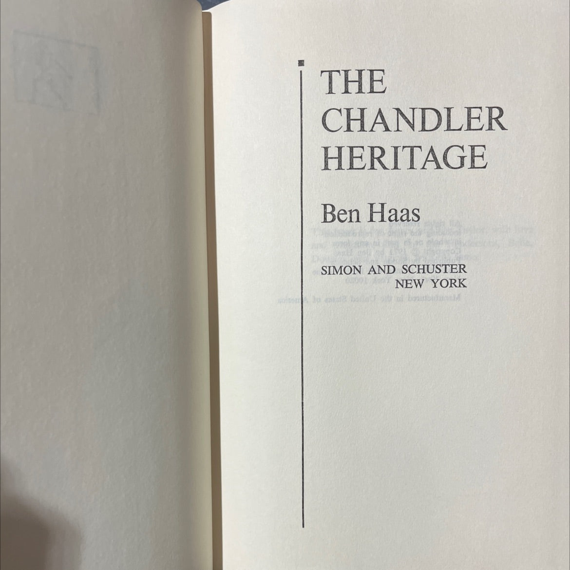 the chandler heritage book, by Ben Haas, 1971 Hardcover image 2