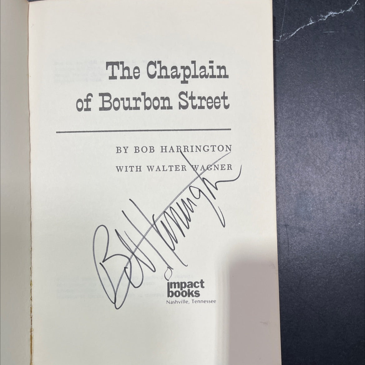 SIGNED the chaplain of bourbon street book, by bob harrington, 1969 Paperback image 2