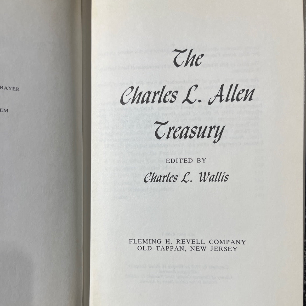 the charles l. allen treasury book, by EM Rayer, 1970 Hardcover image 2